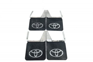 Badana Hilux C/ Logo Toyota Material Pesado 4 Peças Inox