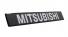 Emblema 'Mitsubishi' L200 Pajero Sport (Porta) Fundo Cinza (Resinado)
